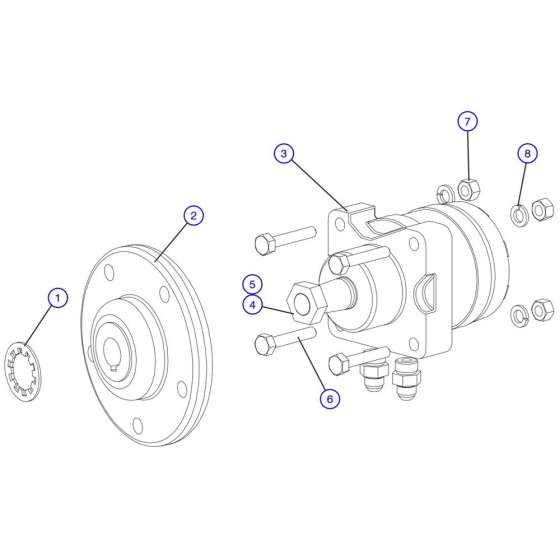 Rear Hub Assembly for Skyjack SJIII 3226 DC Scissor Lift