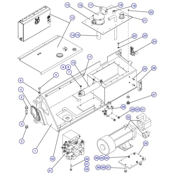 Hydraulic, Electric Tray Assembly for Skyjack SJIII 3226 DC Scissor Lift