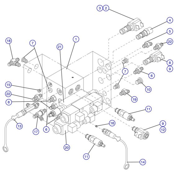 Main Manifold Assembly for Skyjack SJIII 3226 DC Scissor Lift