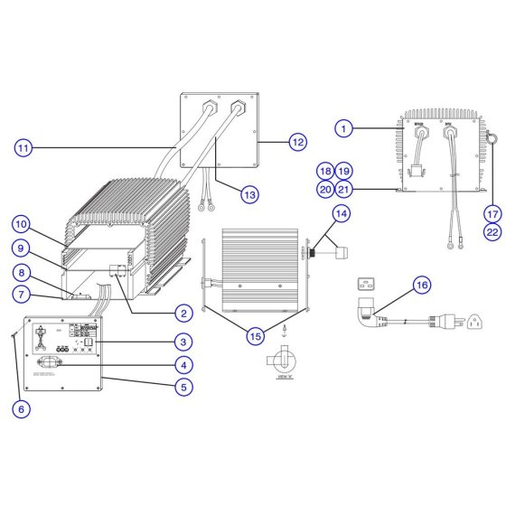 Battery Charger Assembly for Skyjack SJIII 3226 DC Scissor Lift