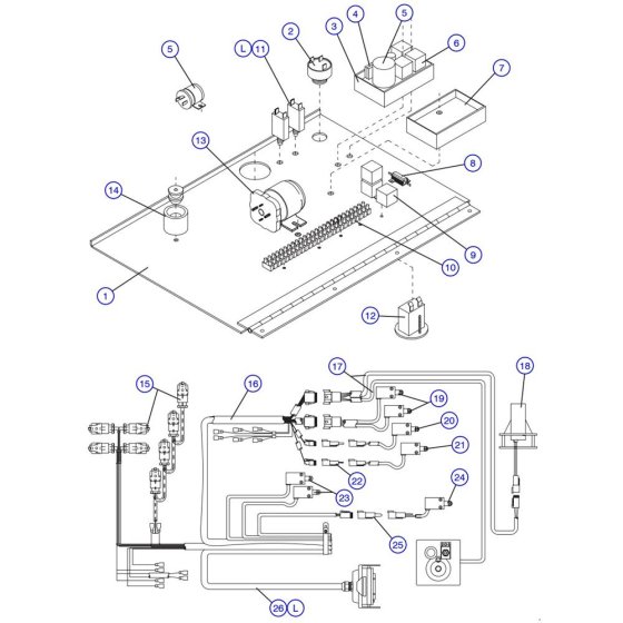 Electrical Panel Assembly for Skyjack SJIII 3226 DC Scissor Lift
