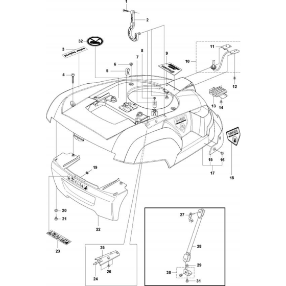 Cover Assembly for Automower