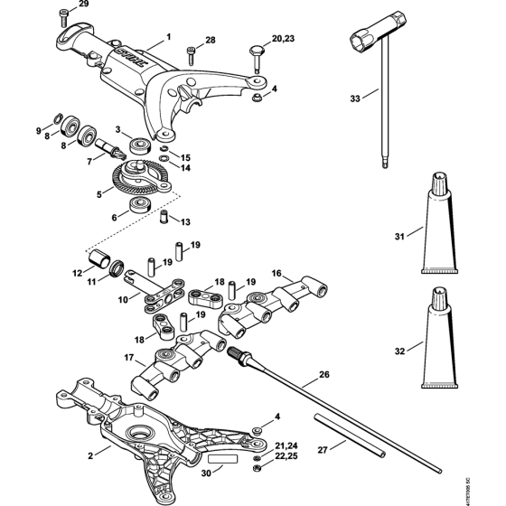 Gear Head & Rake for Stihl