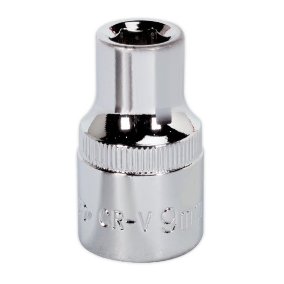 WallDrive Socket 9mm 1/2"Sq Drive Fully Polished Sealey Part No. SP1209