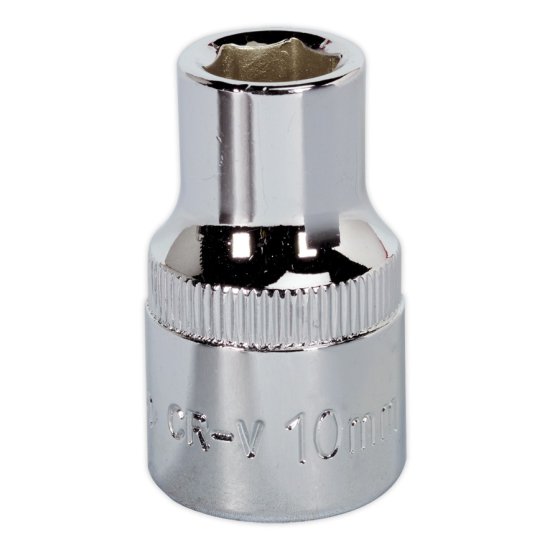WallDrive Socket 10mm 1/2"Sq Drive Fully Polished Sealey Part No. SP1210