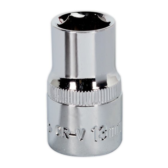 WallDrive Socket 13mm 1/2"Sq Drive Fully Polished Sealey Part No. SP1213