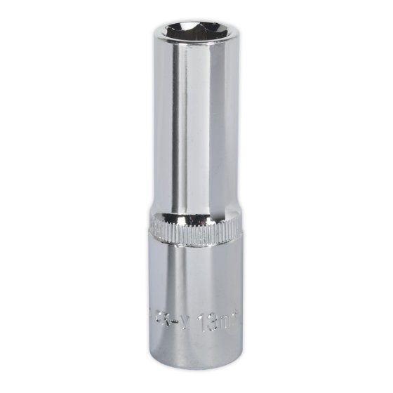 WallDrive Socket 13mm Deep 1/2"Sq Drive Fully Polished Sealey Part No. SP1213D