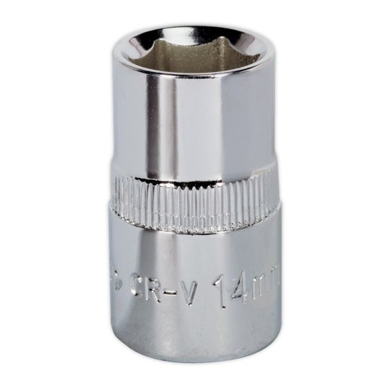 WallDrive Socket 14mm 1/2"Sq Drive Fully Polished Sealey Part No. SP1214