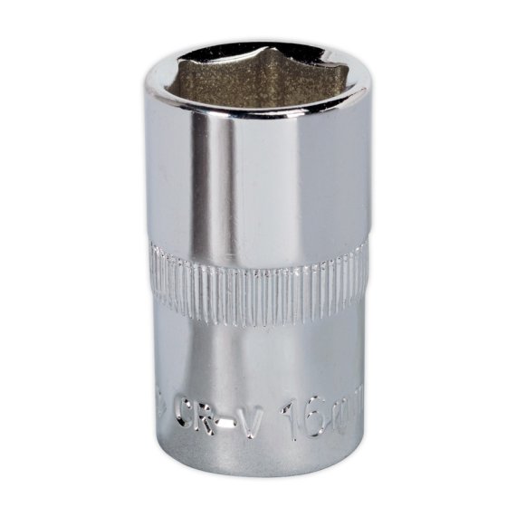 WallDrive Socket 16mm 1/2"Sq Drive Fully Polished Sealey Part No. SP1216
