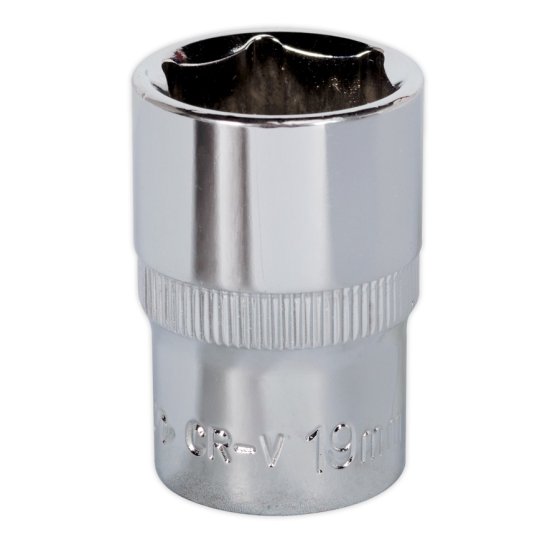 WallDrive Socket 19mm 1/2"Sq Drive Fully Polished Sealey Part No. SP1219
