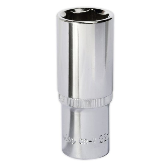 WallDrive Socket 22mm Deep 1/2"Sq Drive Fully Polished Sealey Part No. SP1222D