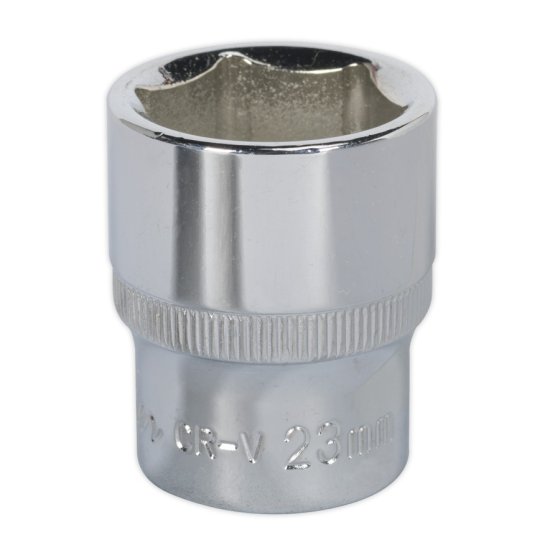 WallDrive Socket 23mm 1/2"Sq Drive Fully Polished Sealey Part No. SP1223