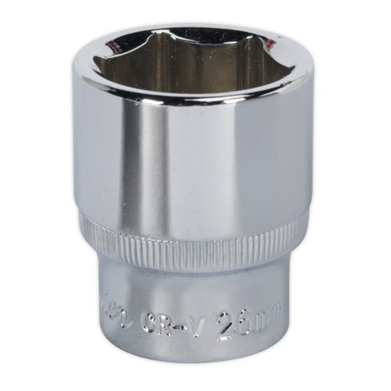 WallDrive Socket 26mm 1/2"Sq Drive Fully Polished Sealey Part No. SP1226