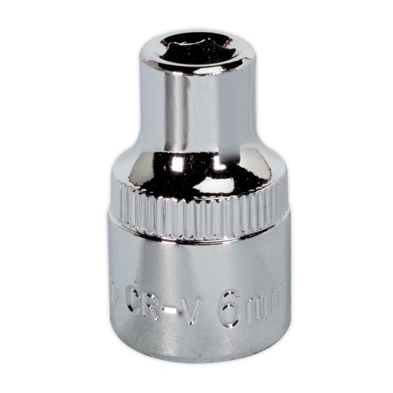 WallDrive Socket 6mm 3/8"Sq Drive Fully Polished Sealey Part No. SP3806