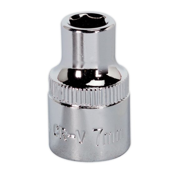WallDrive Socket 7mm 3/8"Sq Drive Fully Polished Sealey Part No. SP3807