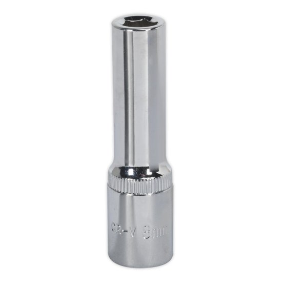 WallDrive Socket 8mm Deep 3/8"Sq Drive Fully Polished Sealey Part No. SP3808D