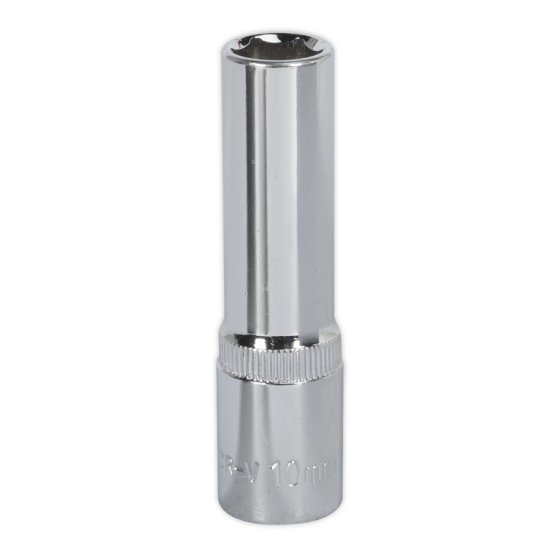 WallDrive Socket 10mm Deep 3/8"Sq Drive Fully Polished Sealey Part No. SP3810D
