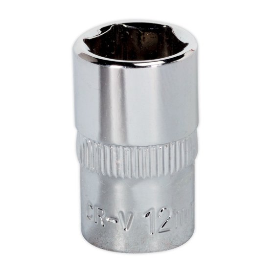 WallDrive Socket 12mm 3/8"Sq Drive Fully Polished Sealey Part No. SP3812