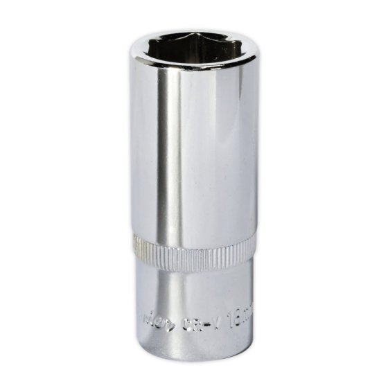 WallDrive Socket 18mm Deep 3/8"Sq Drive Fully Polished Sealey Part No. SP3818D