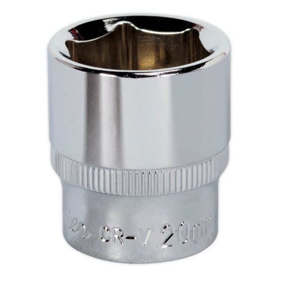 WallDrive Socket 20mm 3/8"Sq Drive Fully Polished Sealey Part No. SP3820