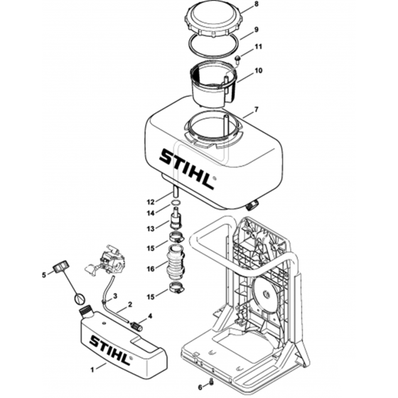 Fuel Tank Assembly for Stihl