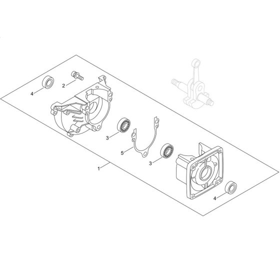 Crankcase for ECHO SRM-222ES/L
