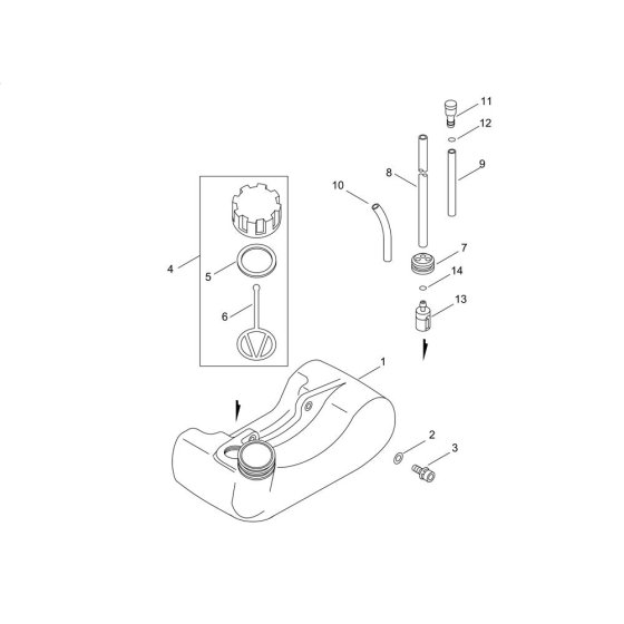 Fuel Tank for ECHO SRM-222ES/L