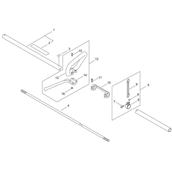 Main Pipe & Handle for ECHO