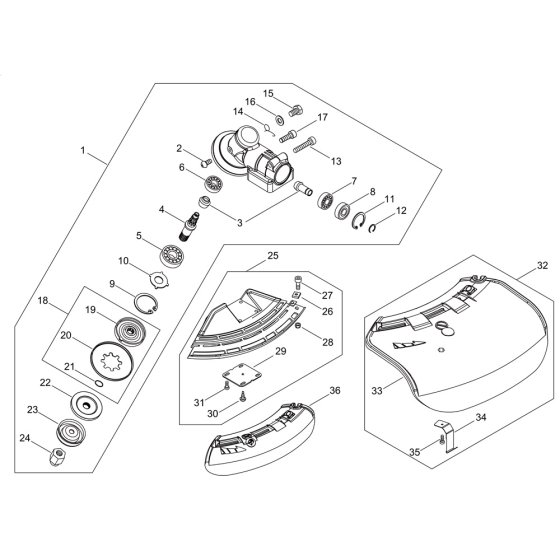 Gear Case & Shield for ECHO