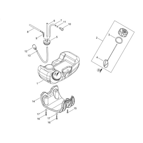 Fuel Tank for ECHO SRM-2620ES/U