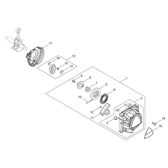 Recoil Starter for ECHO SRM-2620TES/L