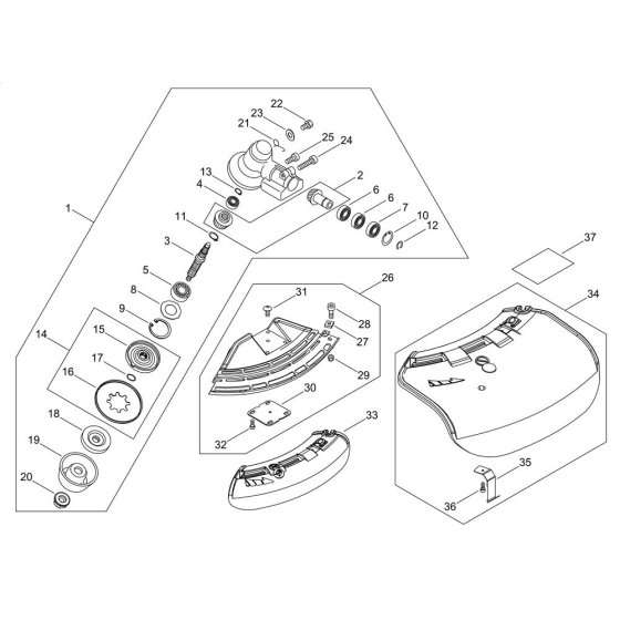 Gear Case & Shield for ECHO