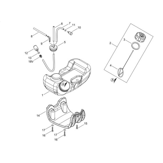 Fuel Tank for ECHO SRM-2621TES/L