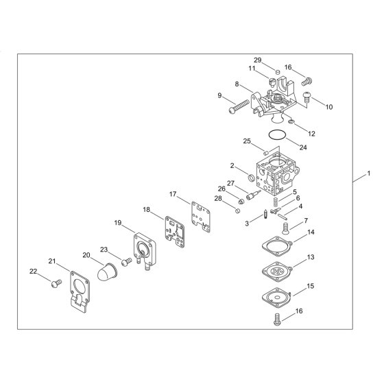 Carburetor for ECHO SRM-265/L