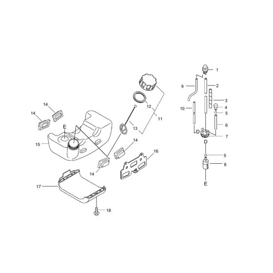 Fuel Tank for ECHO SRM-335TES/U