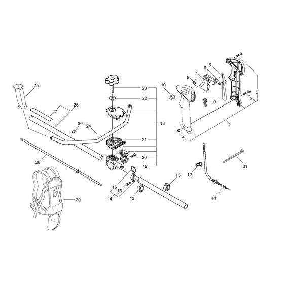 Handle for ECHO Brushcutter