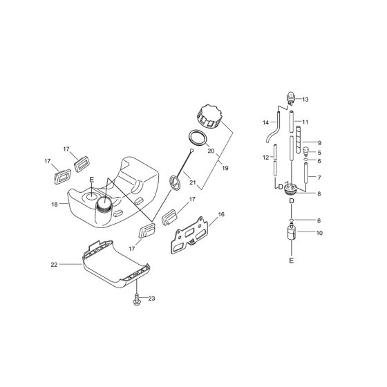 Fuel Tank for ECHO SRM-350ES/L