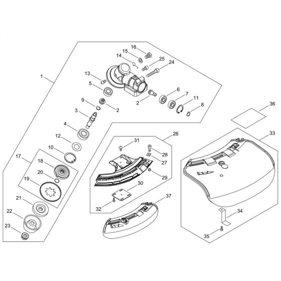 Gear Case & Shield for ECHO