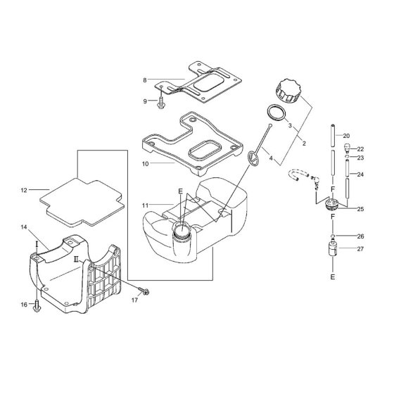 Fuel Tank for ECHO SRM-410ES/U