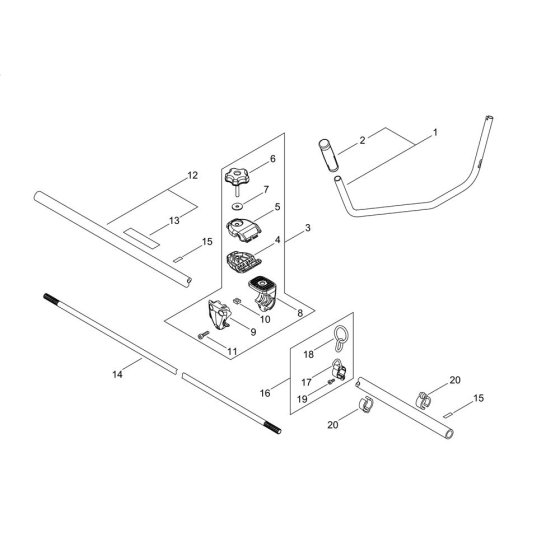 Main Pipe & Handle for ECHO
