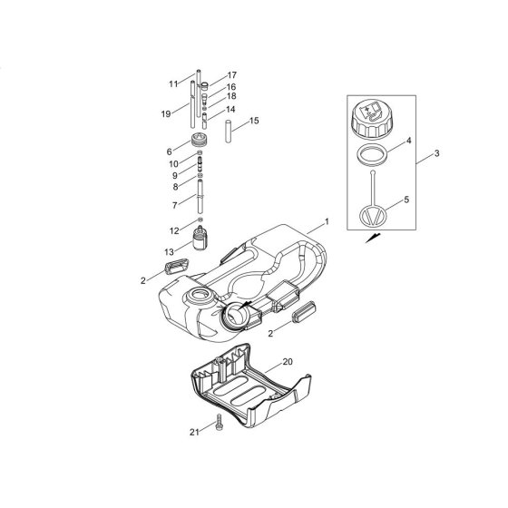Fuel Tank for ECHO SRM-420ES-LW