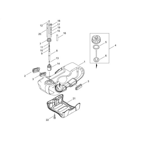 Fuel Tank for ECHO SRM-420TES/U-7