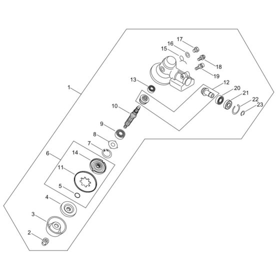 Gear Case for ECHO SRMF-250