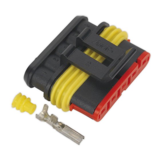 Superseal Female Connector 5-Way Pack of 3 Sealey Part No. SSC5F