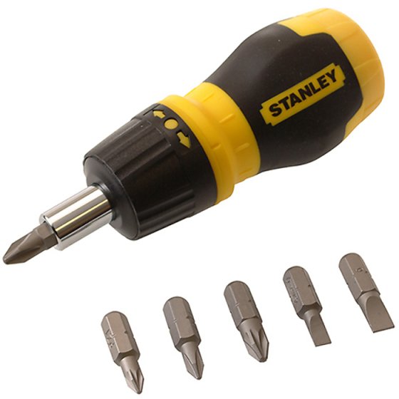 Multibit Ratchet Stubby Screwdriver & Bits by Stanley - 0-66-358