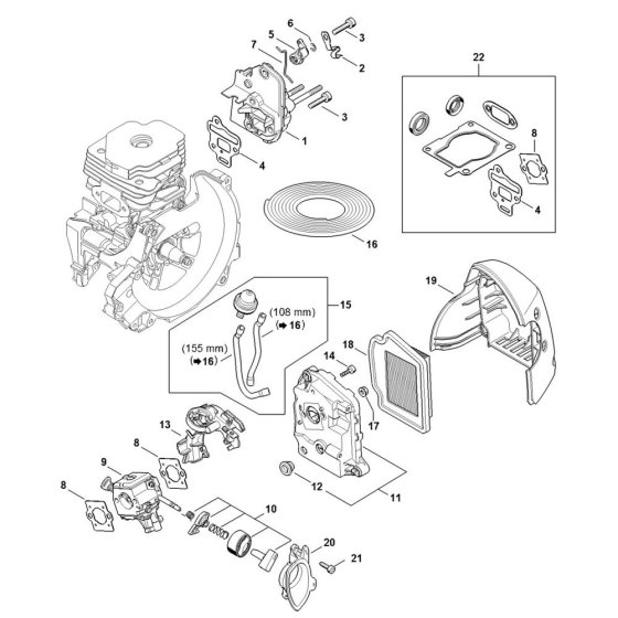 Air Filter Assembly for Stihl FS491