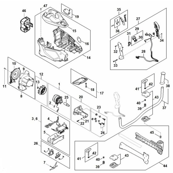 Stihl FSA135 Trimmer Parts