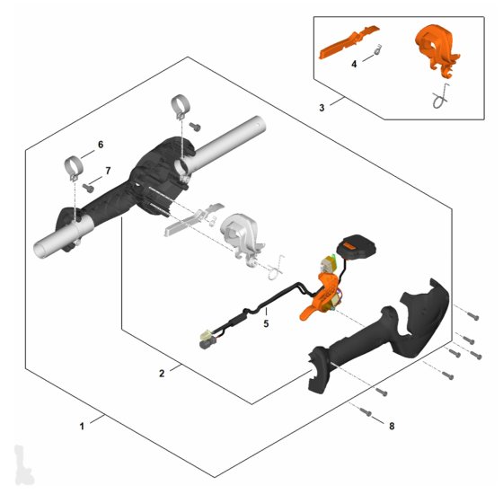 Handle Assembly for Stihl HLA 140 K-B Hedgetrimmer