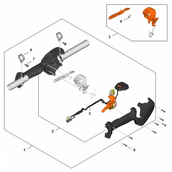 Handle Assembly for Stihl HLA 150 B Hedgetrimmer