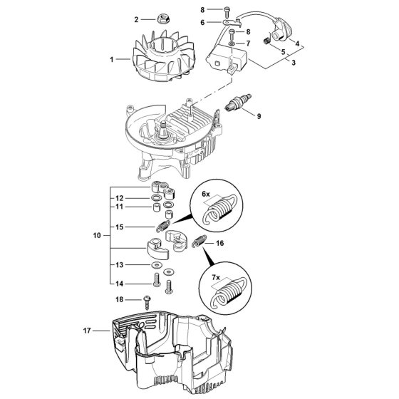 Ignition System, Clutch Assembly for Stihl HS86R Hedgetrimmer